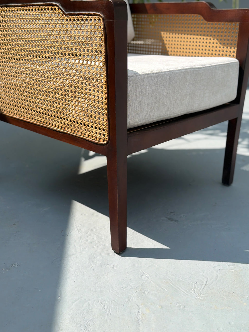 Oakaroo Walnut Cane Lounge