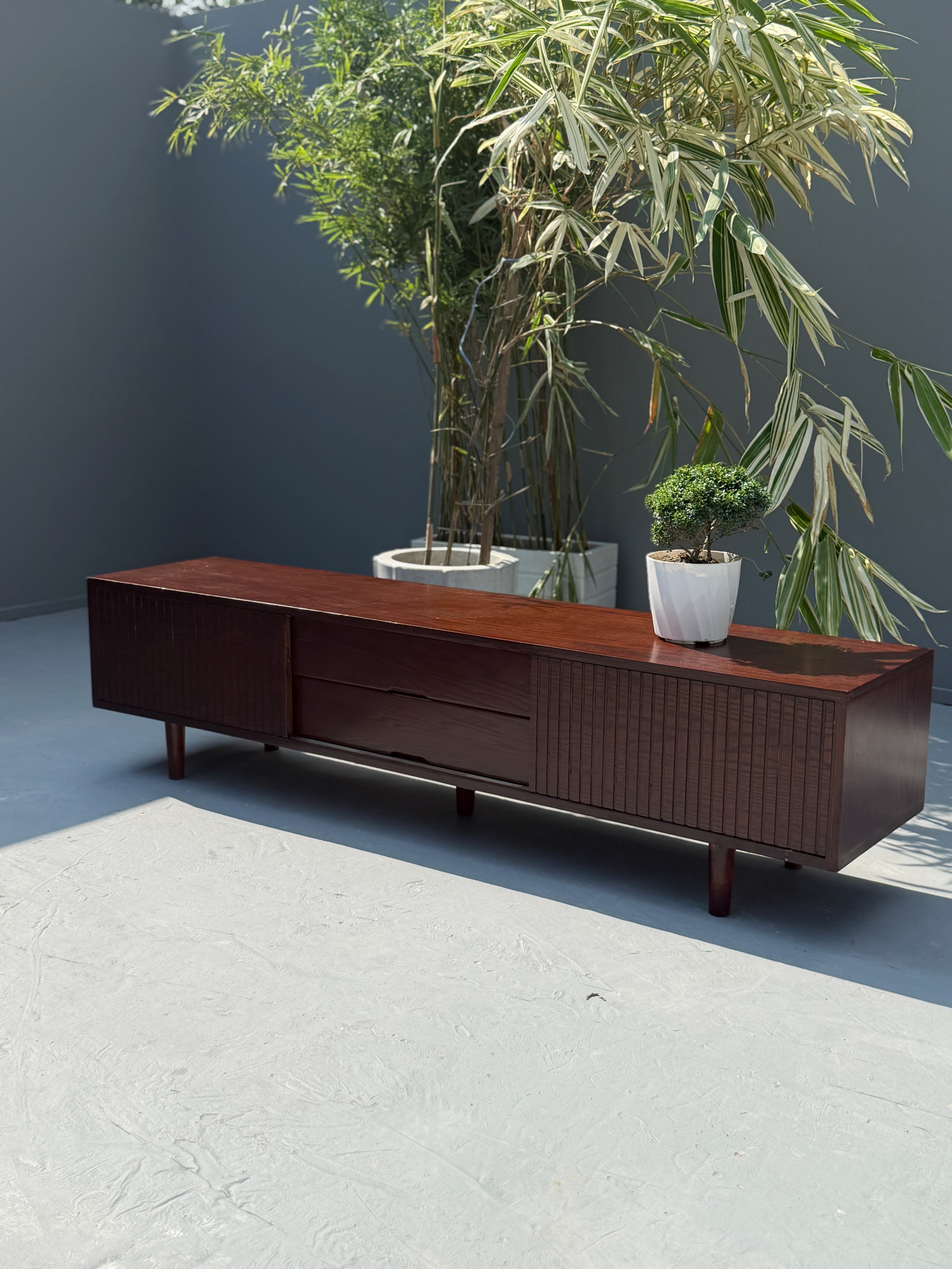 Dark Walnut Console Cabinet