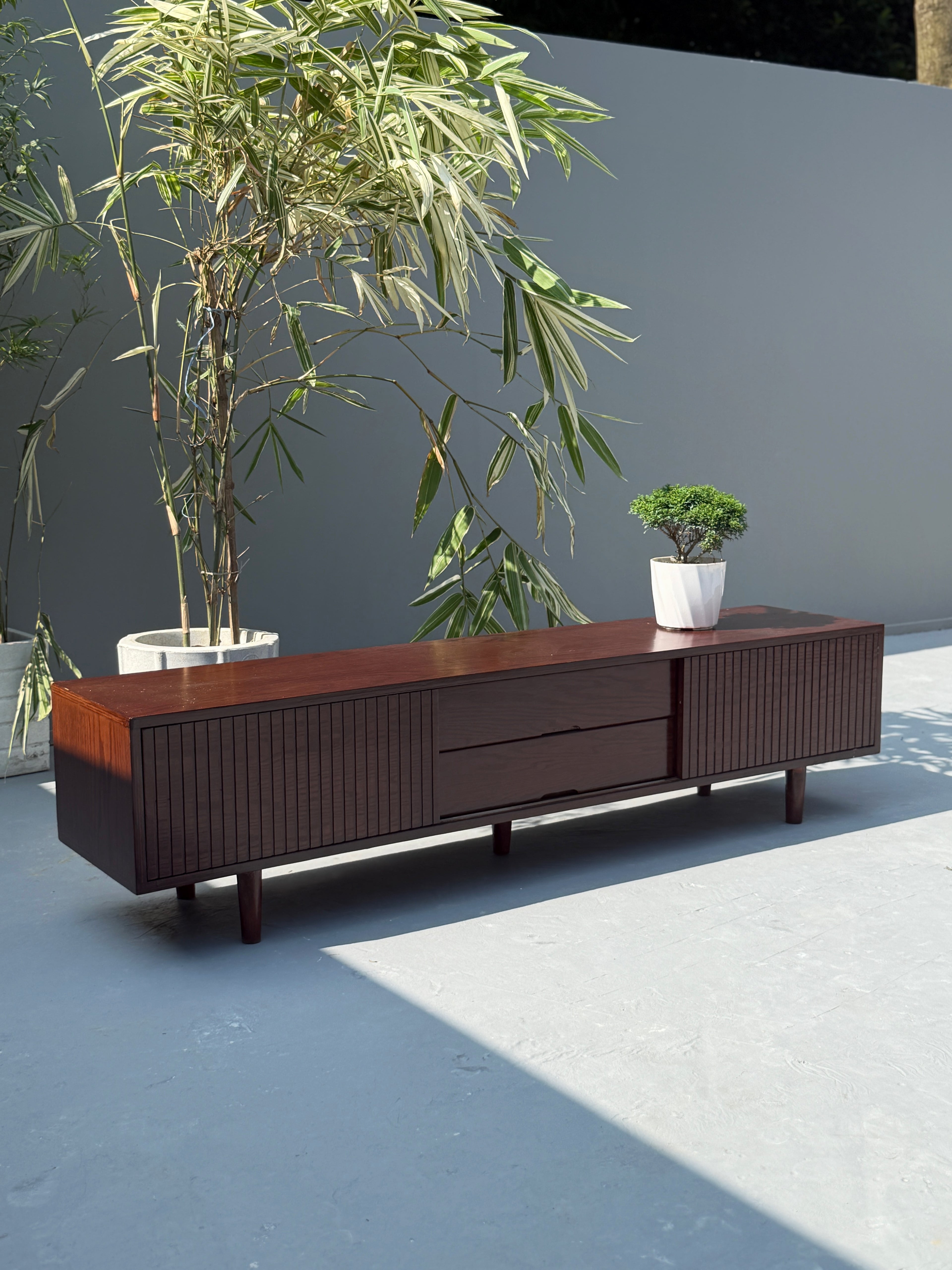 Dark Walnut Console Cabinet
