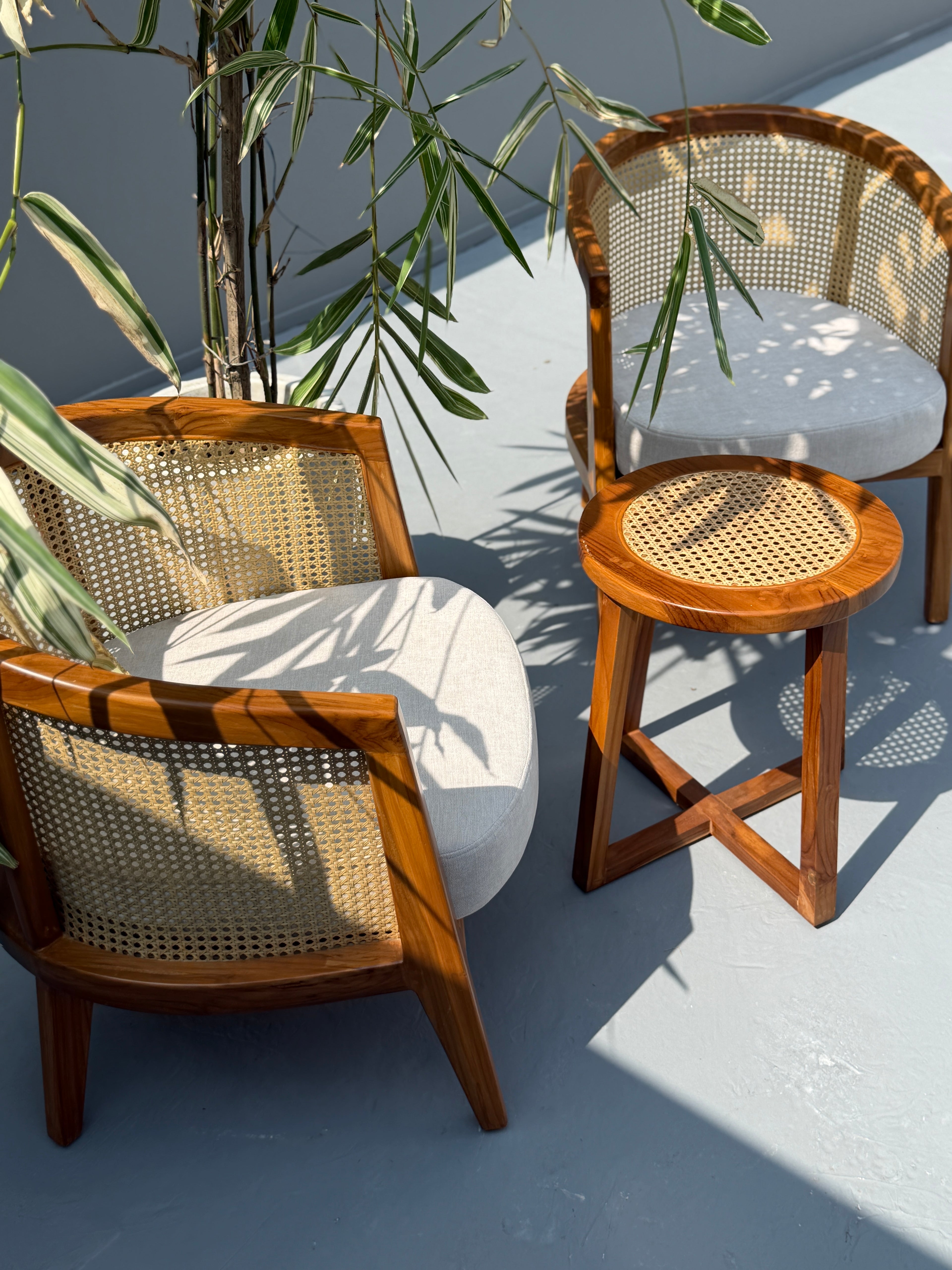 Cane Wood Vera Lounge Chair