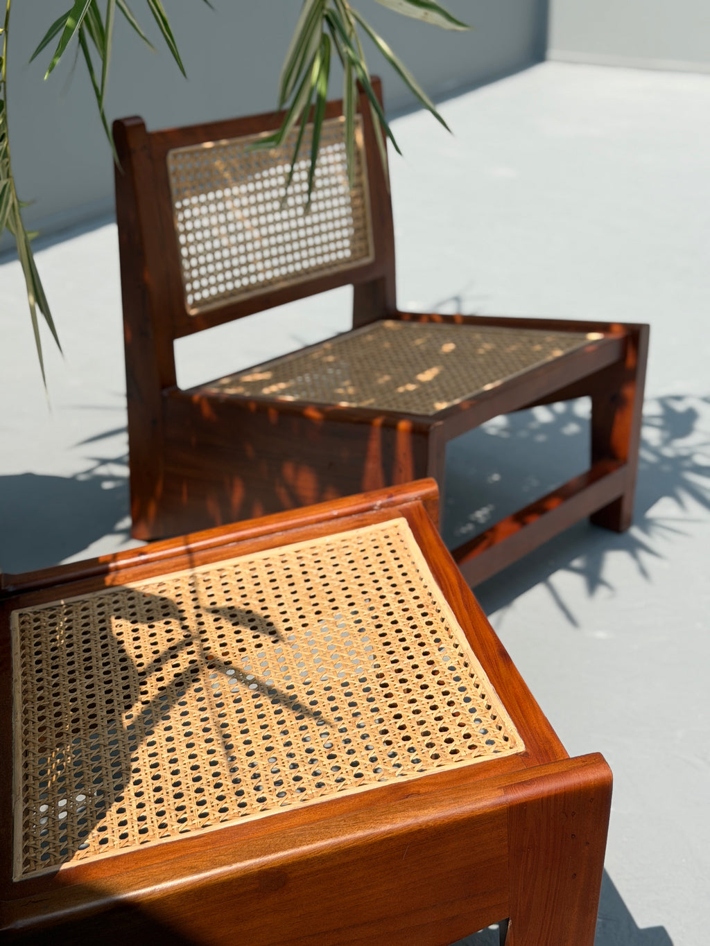 Cane Wood Kangaroo Lounge Chair