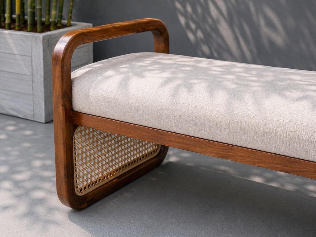 Cane Bed Bench