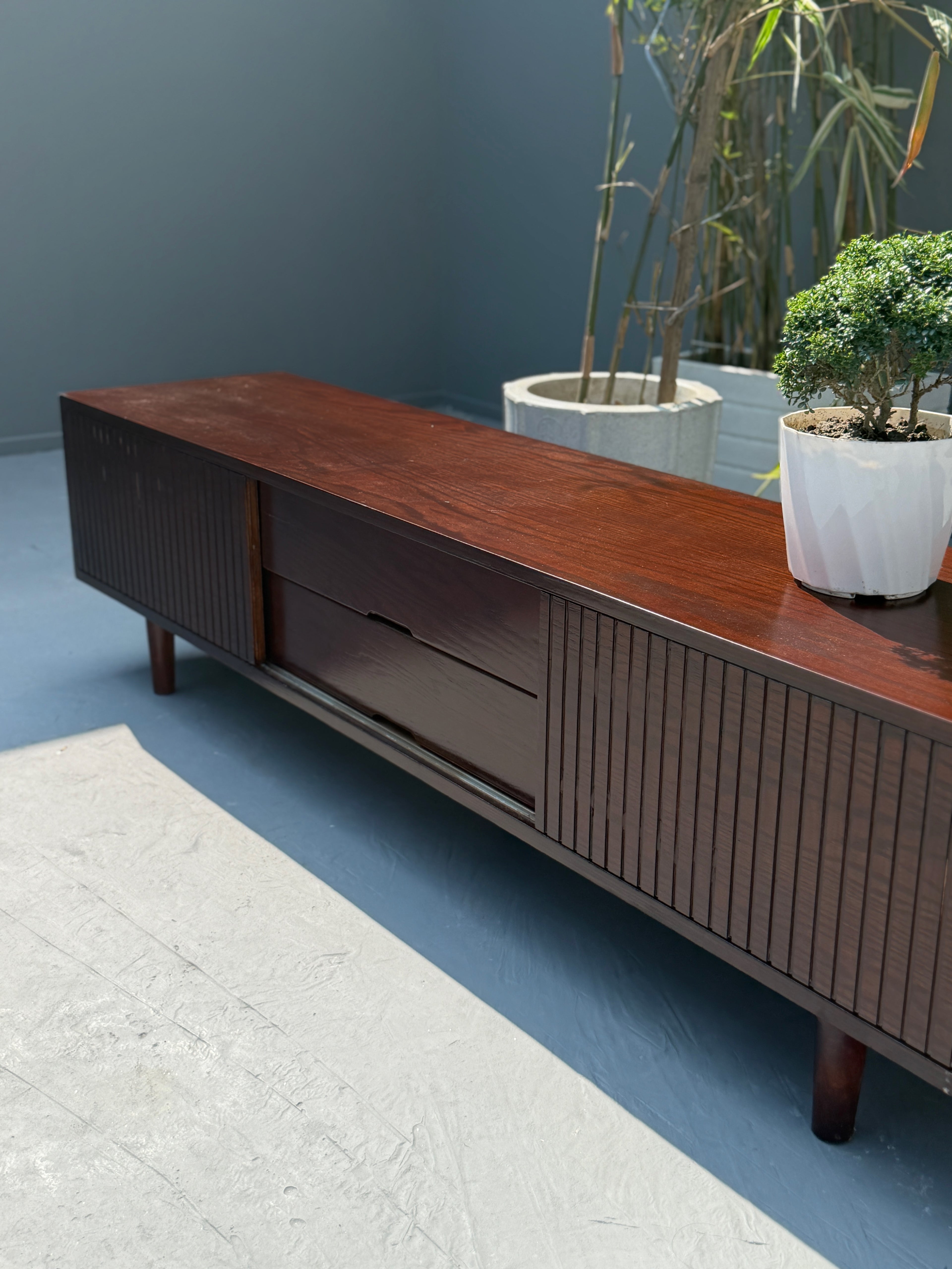 Dark Walnut Console Cabinet