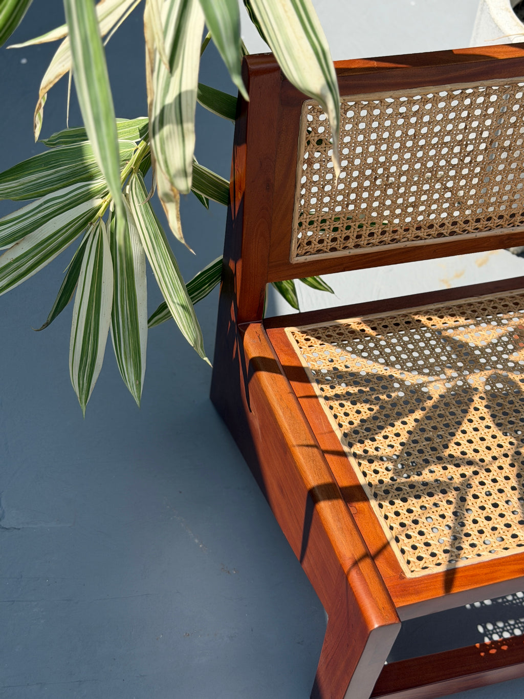 Cane Wood Kangaroo Lounge Chair