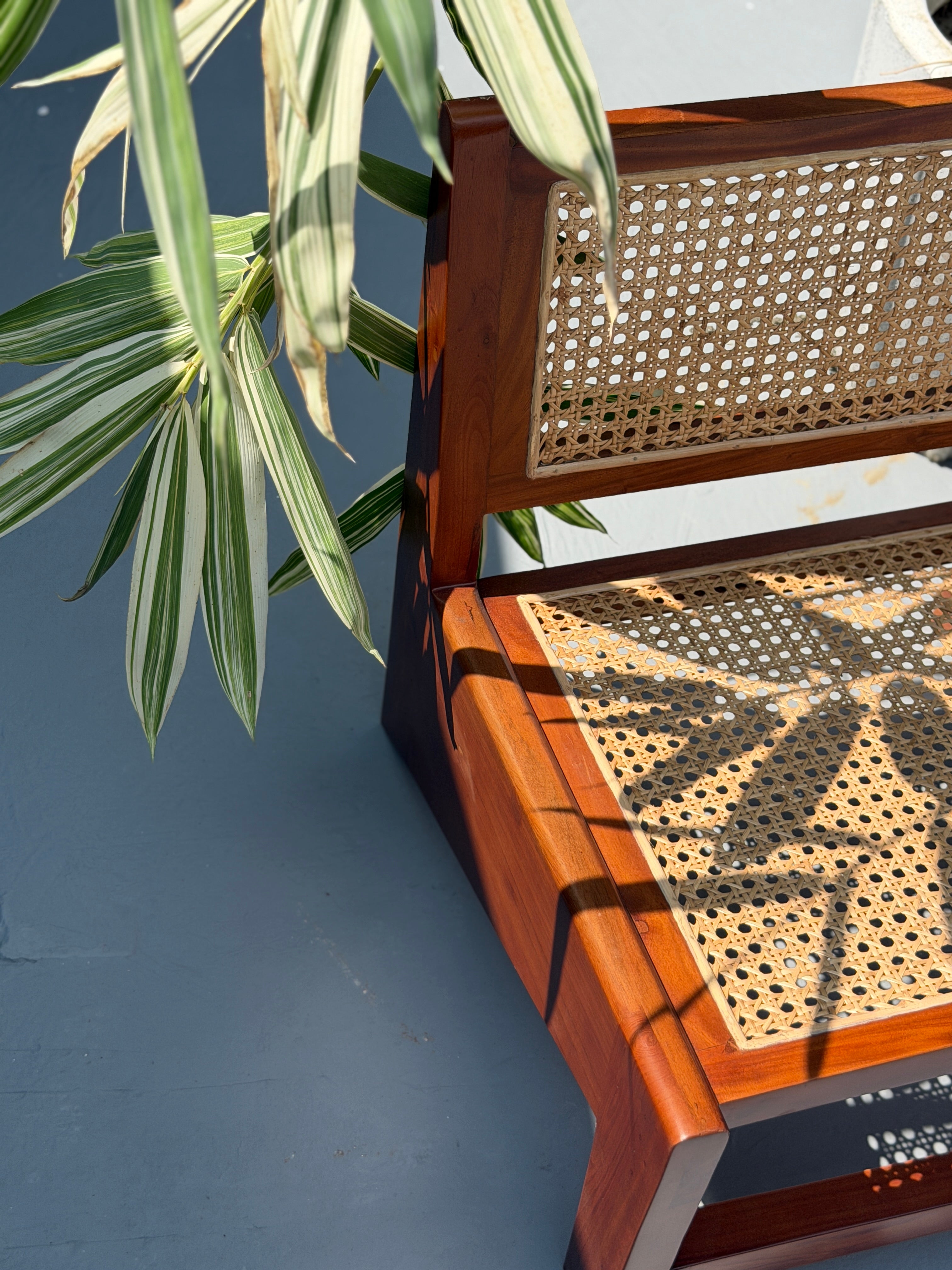 Cane Wood Kangaroo Lounge Chair