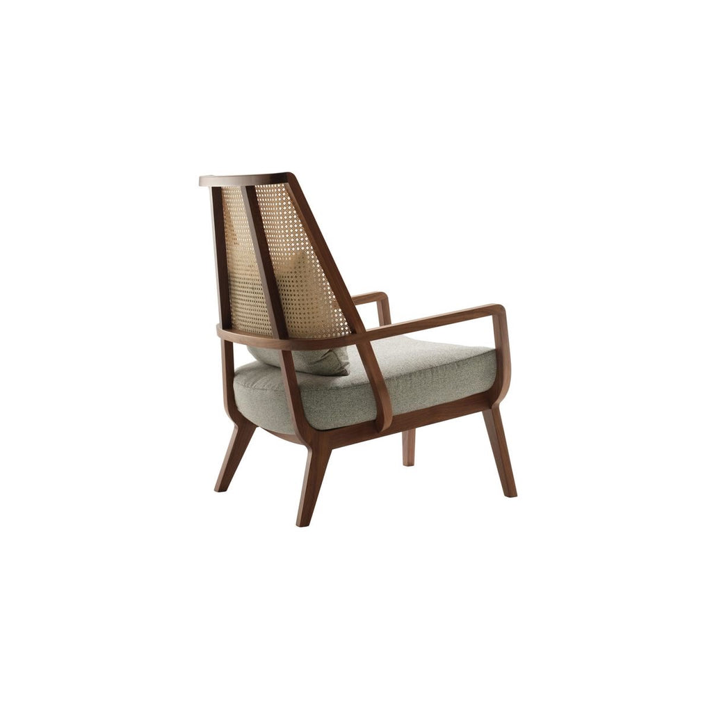 Cane Wingback Lounge Chair