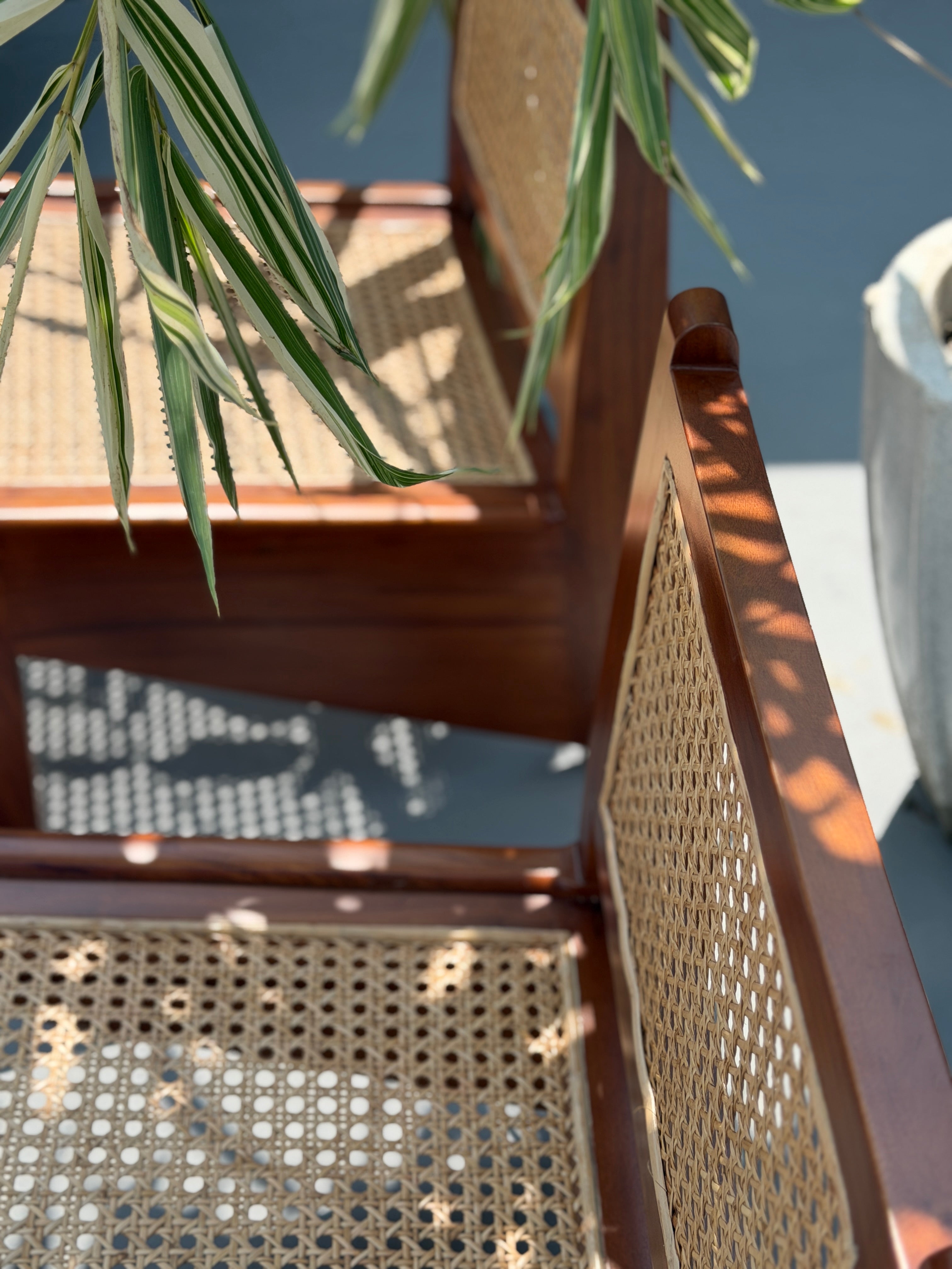 Cane Wood Kangaroo Lounge Chair