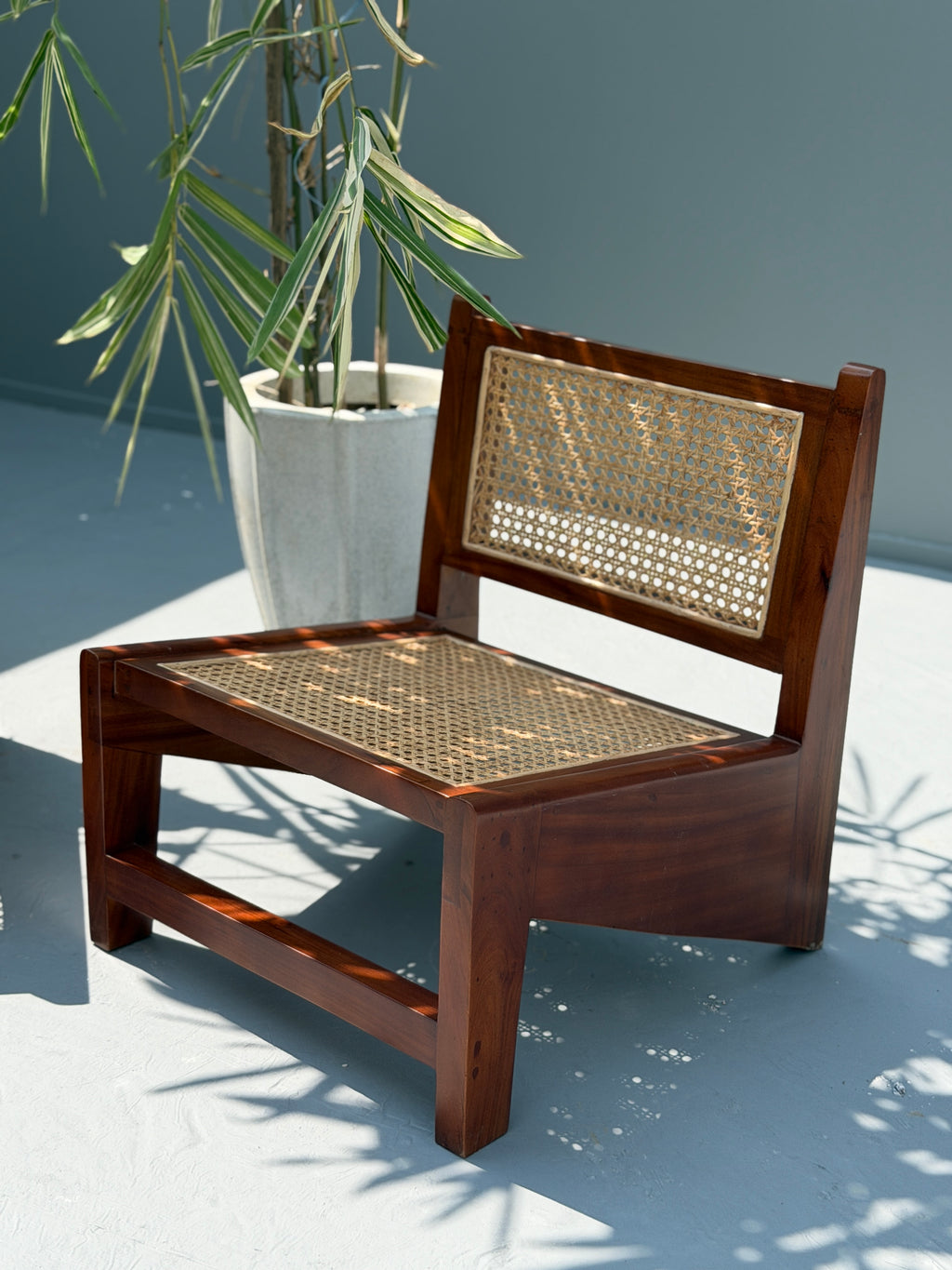 Cane Wood Kangaroo Lounge Chair