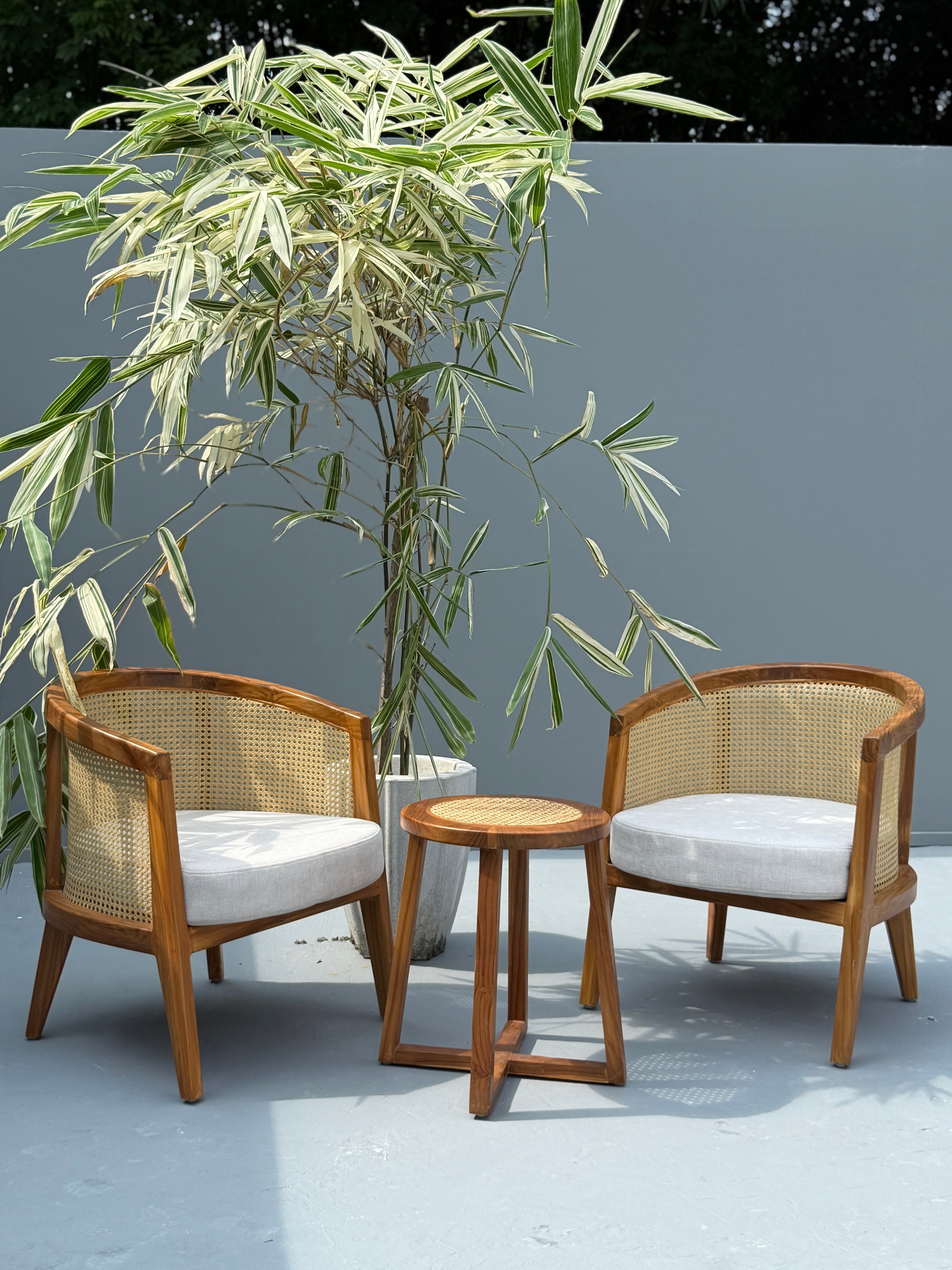 Cane Wood Vera Lounge Chair