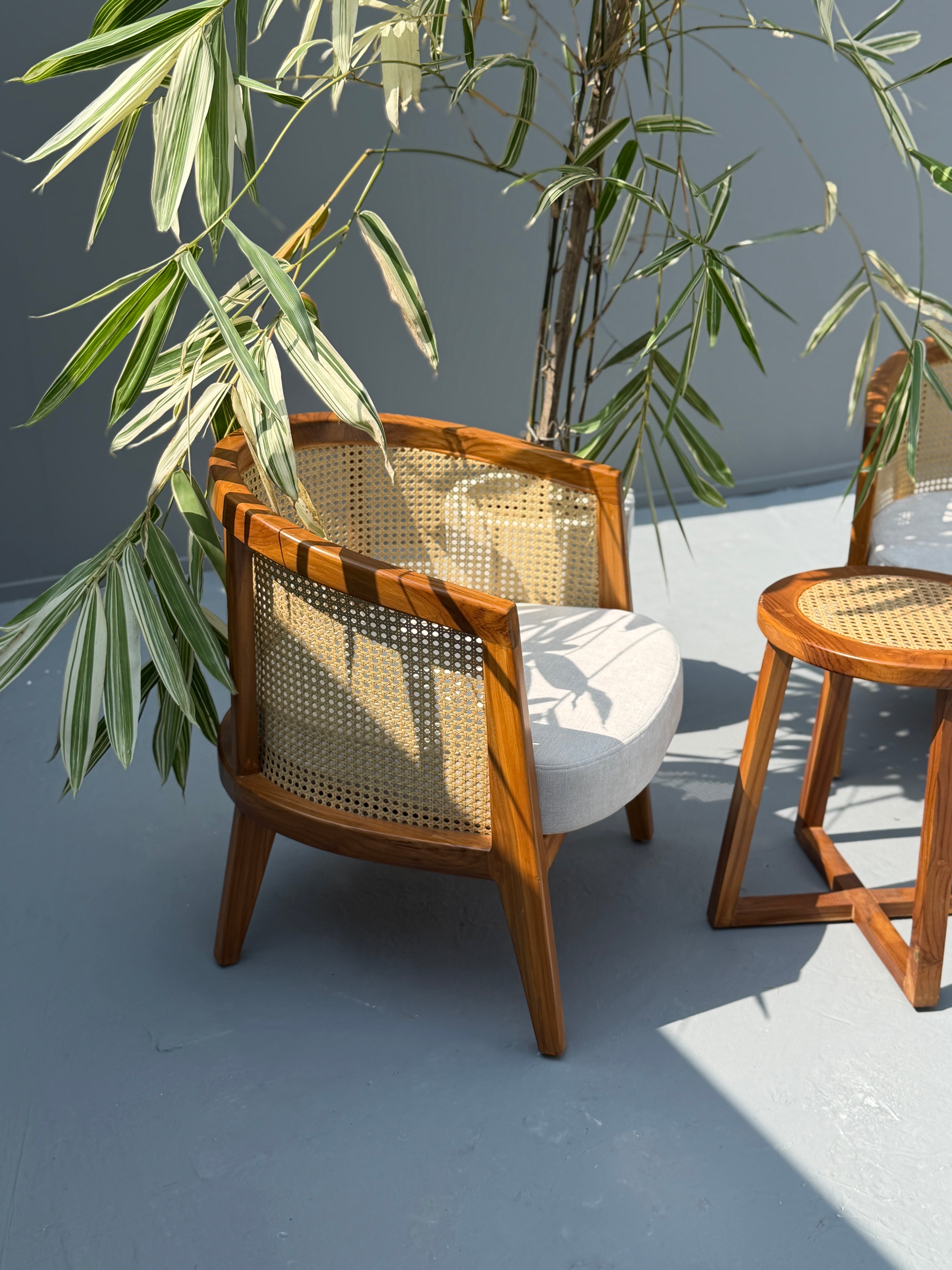 Cane Wood Vera Lounge Chair
